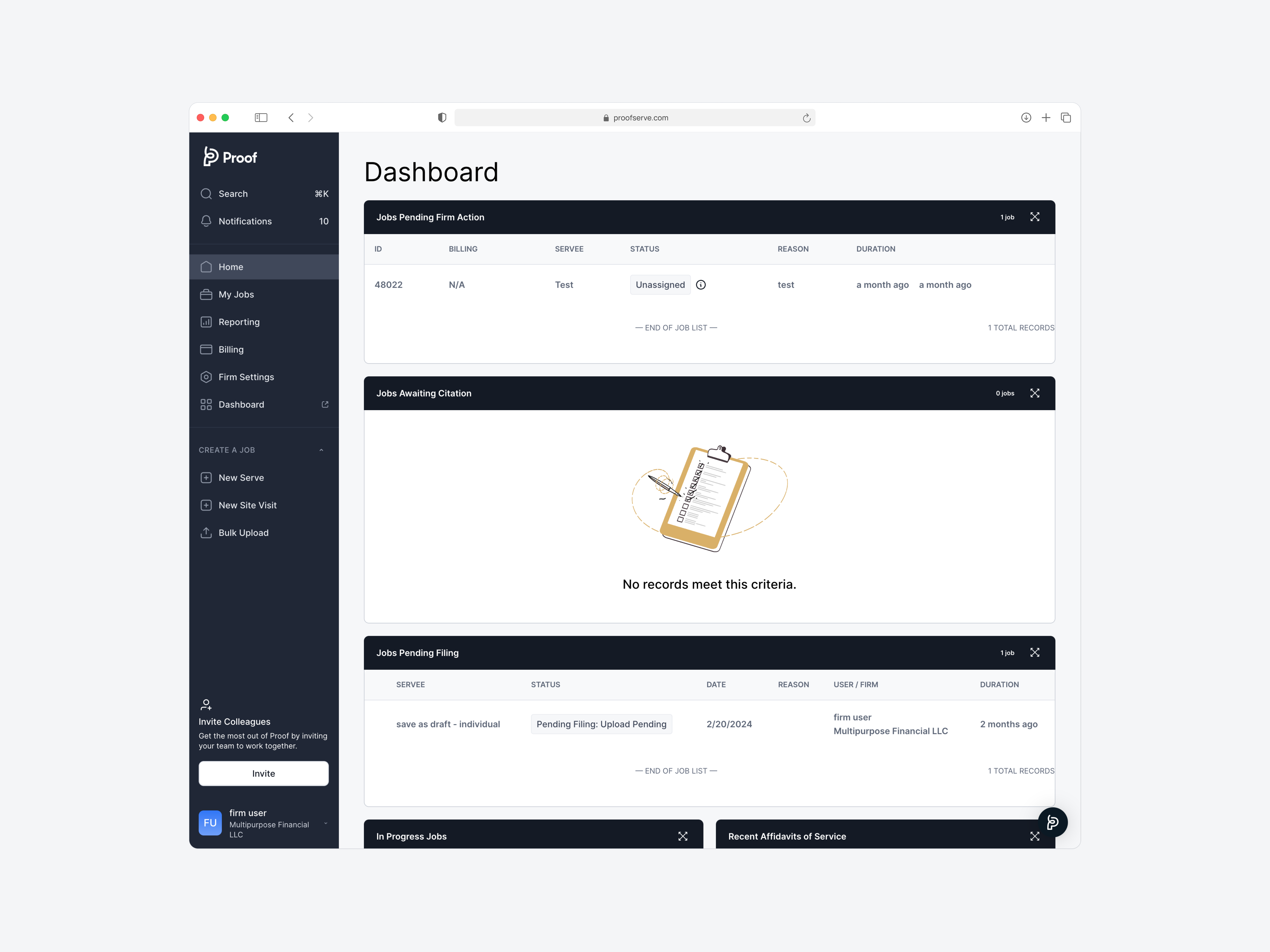 The old dashboard that ops was working out of